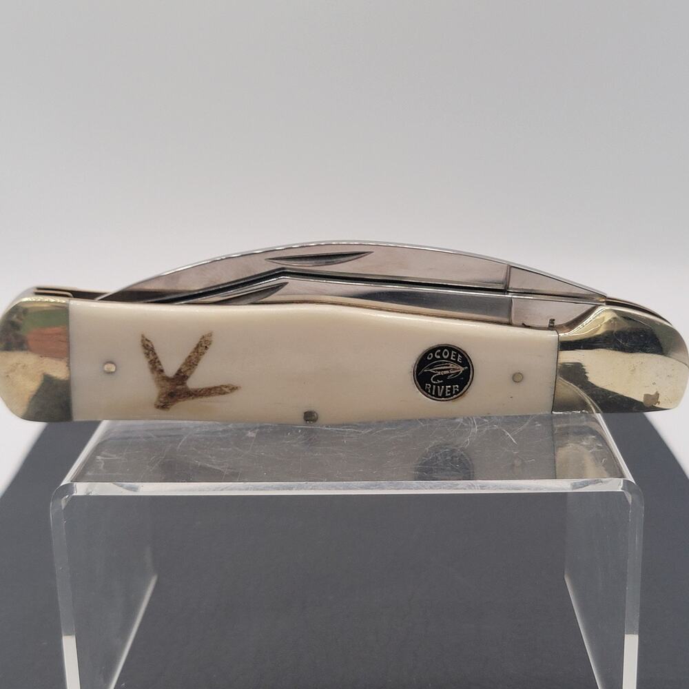 Ocee River White Two Blade Trapper Knife